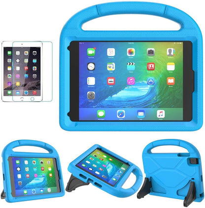 Kids Case for Ipad Mini 5/4/3/2/1 (7.9"), Durable Shockproof Protective Handle Bumper Stand Cover with 2*Screen Protectors for 7.9 Inch Apple Ipad Mini 5Th/4Th/3Rd/2Nd/1St Generation, Blue