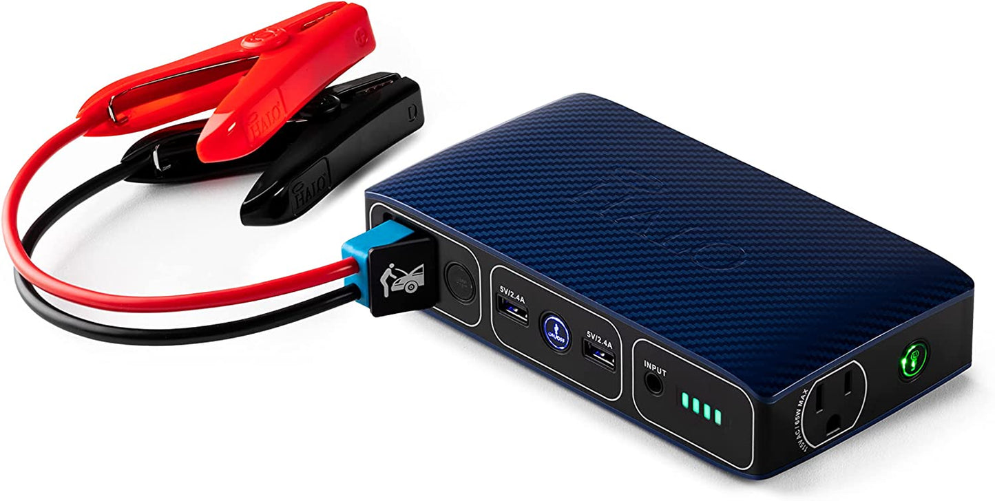 58830 mWh Portable Phone and Laptop Charger with AC Outlet and Car Jump Starter - Blue Graphite